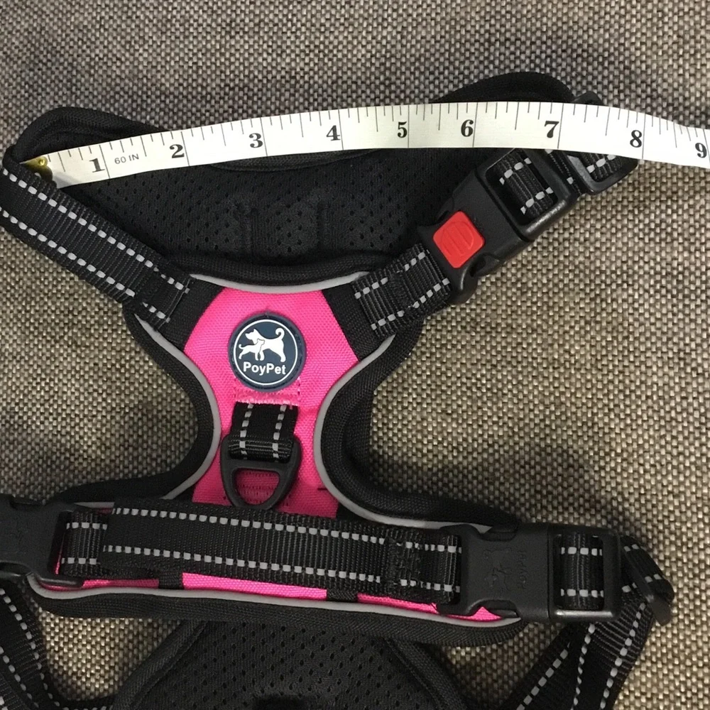 Pink & Black Reflective Dog Harness